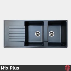 سینک ظرفشویی میکس پلاس مدل Mix Plus SG 103-50 | دو لگنه گرانیتی توکار