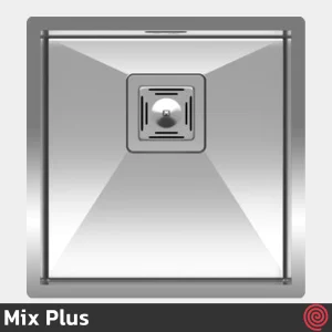 سینک ظرفشویی میکس پلاس مدل Mix Plus A-4040-45 | تک لگنه فلاش مونت باکسی توکار