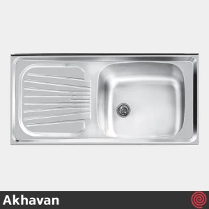 سینک ظرفشویی اخوان مدل Akhavan S3-60 | تک لگنه صنعتی روکار