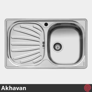 سینک ظرفشویی اخوان مدل Akhavan 14-50 | تک لگنه فانتزی توکار