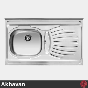 سینک ظرفشویی اخوان مدل Akhavan 38-60 | تک لگنه نیمه فانتزی روکار