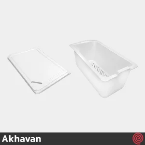 سینک ظرفشویی اخوان مدل Akhavan 306S-51 | یک و نیم لگنه باکسی توکار