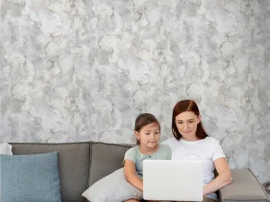 آلبوم کاغذدیواری کربن 1طرح پتینه نقره‌ای کد ۱۰۰۴۶