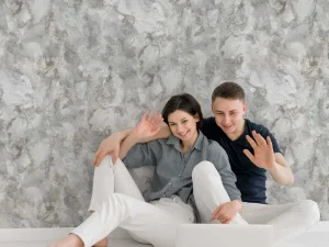 آلبوم کاغذدیواری کربن 1 طرح پتینه خاکستری کد ۱۰۰۴۷