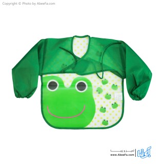 پیشبند نوزادی آستین دار طرح FROG