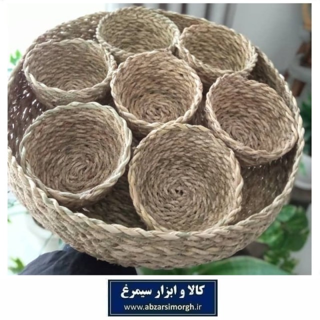 ست اردو خوری سینی و 7 کاسه حصیری معروف به هفت سین نوروزی HWK-035