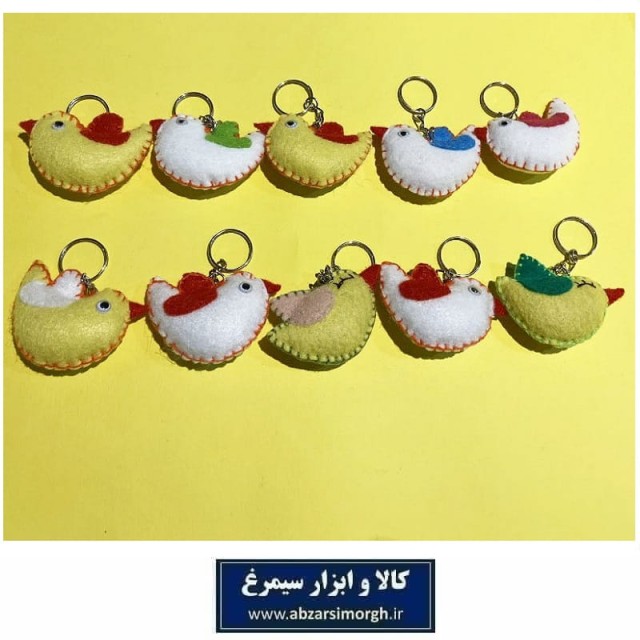 جاکلیدی و آویز نمدی گنجشک جوایز مدرسه و هدیه دانش آموزی و پیش دبستان HFK-006