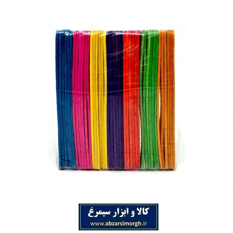 چوب بستنی باریک(آبسلانگ) رنگی 42 عددی OBF-008