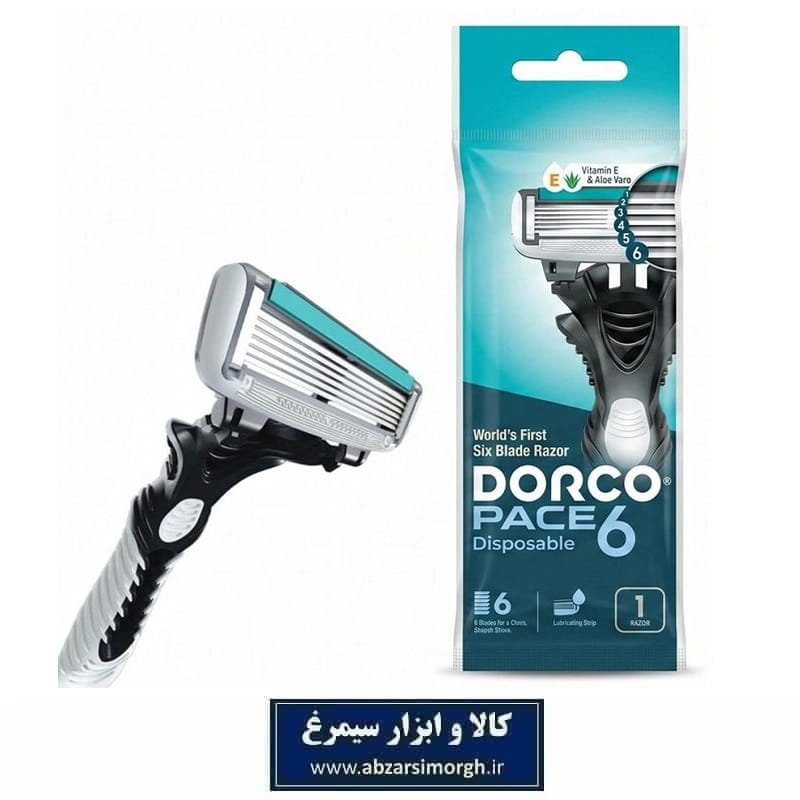 خود تراش مردانه Dorco دورکو مدل SXA100-1P با 6 لبه و پک 1 عددی HKT-008