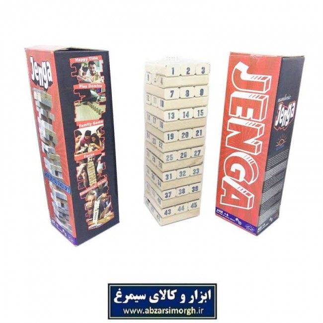 برج هیجان، بازی و سرگرمی Jenga جنگا ۴۸ قطعه و 2 عدد تاس TBH-001