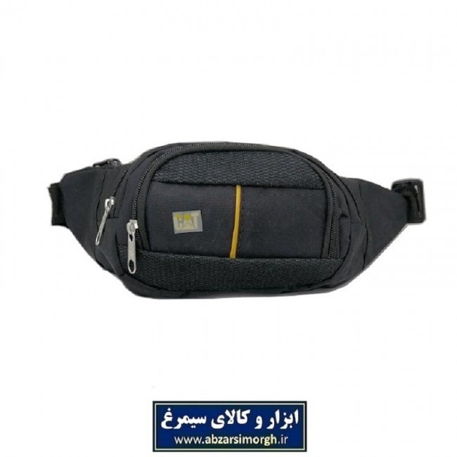 کیف کمری 3 زیپ برزنتی مشکی CAT کت CKF-007