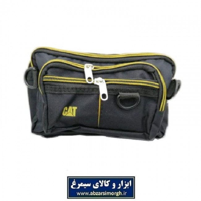 کیف کمری برزنتی مشکی 4 زیپ CAT کت CKF-008