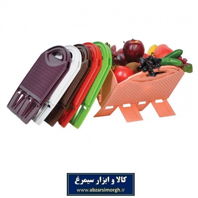 سبد تاشو مدل پایه دار طرح حصیری Shayegan ‌شایگان PSS-004