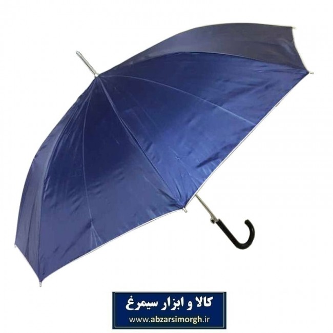 چتر زنانه رنگی داخل نقره ای دسته عصایی ۸ فنر استیل و نوک فلزی HCH-013