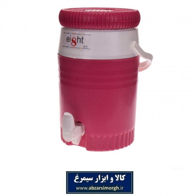 کلمن پلاستیکی آب مسافرتی ۳ لیتری Eight ایت لیوان دار مناسب منزل و سفر  HKM-001