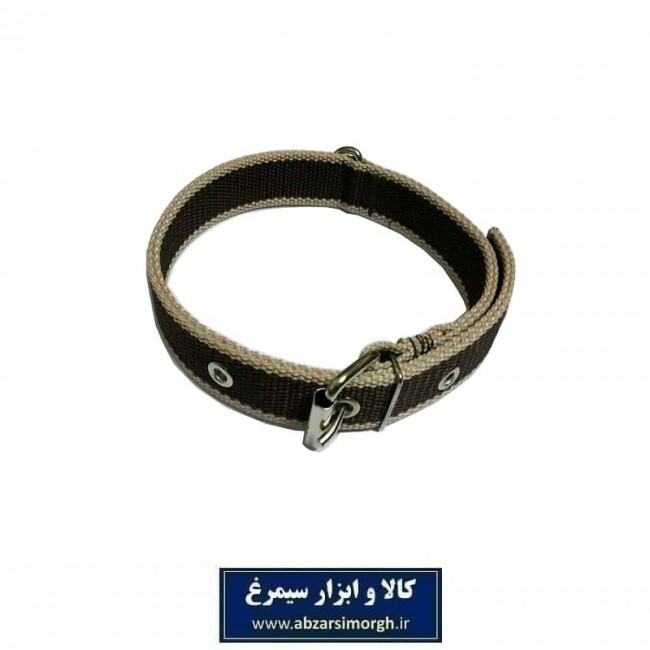 قلاده گردنی سگ برزنتی ۲ لایه عرض ۳ سانت رنگ قهوه ای HPS-023A