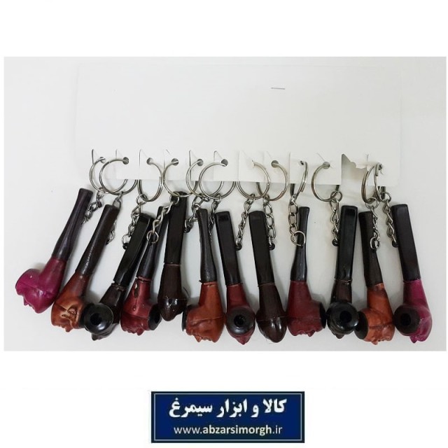 جاکلیدی و آویز پیپ 9 سانت طرح چوب با سر HSK-097