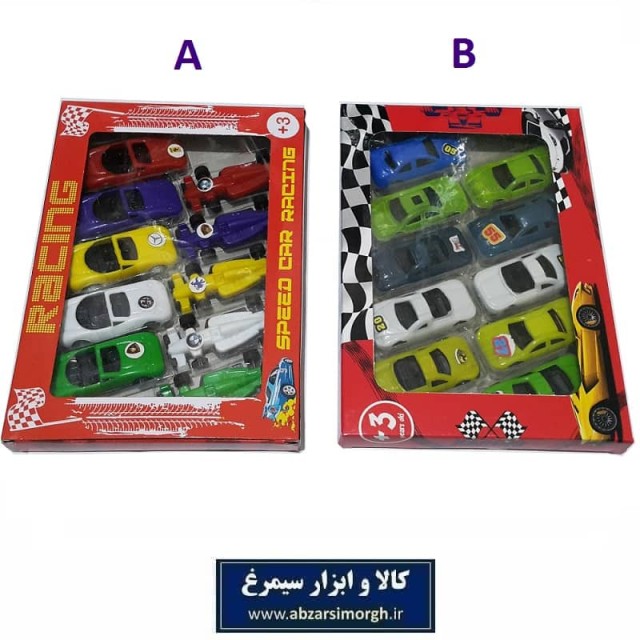 ماکت اسباب بازی ماشین  پلاستیکی کوچک و ارزان قیمت تک و جعبه ۱۰ عددی TMA-006