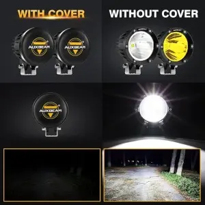 چراغ پروژکتور و مه شکن خودرو آفرود Spot Light گرد کاور مشکی  AMZ-003