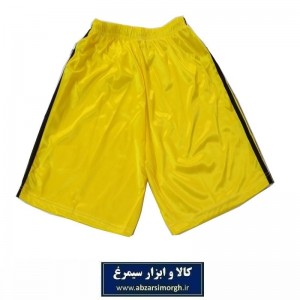 شورت و شلوارک ورزشی زنانه و مردانه 3 خط طرح آدیداس رنگ زرد فروش تک و تعداد VLV-006E