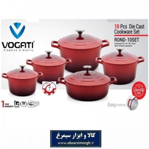 ست ۱۰ پارچه قابلمه و ماهی تابه Vogati وگاتی ROND-10 Set