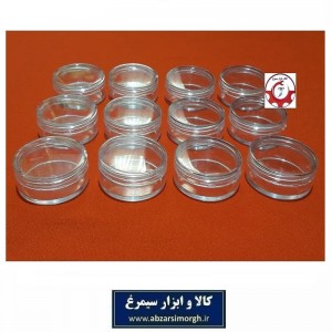 ظرف و قوطی کریستال کرم و ژل گرد 30 گرم درب شفاف فروش تک و تعداد HZY-043