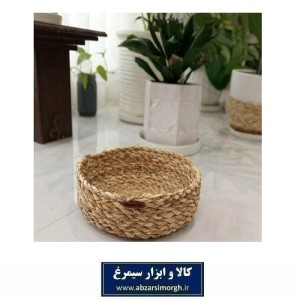 سبد حصیری گرد سایز متوسط بدون دسته صنایع دستی و هنری ایران HWK-025