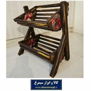 استند و جا سیب زمینی و پیاز چوبی دکوراتیو برند Soha Art سها آرت HS0-001