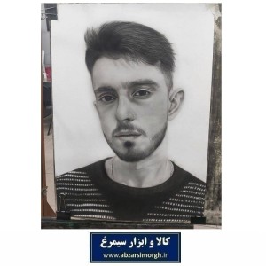 تابلو نقاشی سیاه قلم چهره