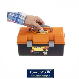 جعبه ابزار کلاسیک ۲ طبقه تک پلاستیک سایز کوچک AJA-051