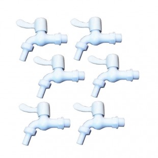 شیر پلاستیکی سفید کیمیا مکث دسته گازی ۶ عددی OSSP-002