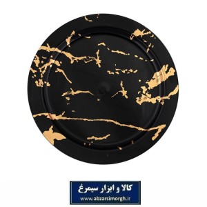 بشقاب پلاستیکی یکبار مصرف ماربل طب پلاستیک 6 عددی HZY-112