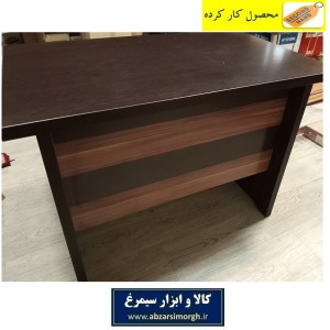 میز اداری چوبی سه خط ۱۰۰ سانت رنگ قهوه ای کارکرده و سالم UTW-004