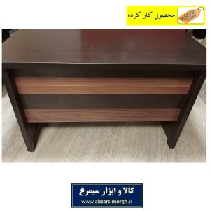 میز اداری چوبی سه خط ۱۲۰ سانت رنگ قهوه ای کارکرده و سالم UTW-005