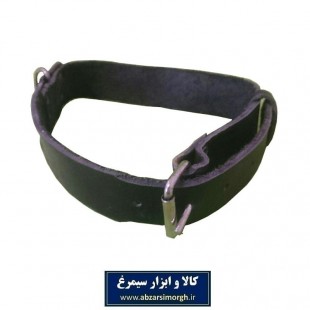 قلاده طرح چرم مشکی سگک دار HPS-001