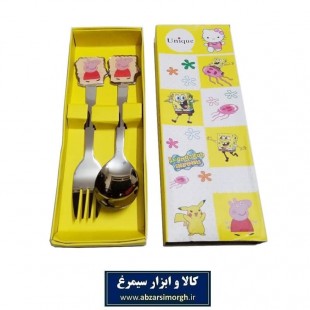 قاشق چنگال کودک یونیک Unique کارتون پپاپیگ خوک صورتی HGS-002
