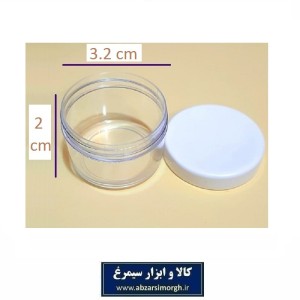 ظرف و قوطی کرم و ژل بدنه شفاف گرد 10 گرم درب دار فروش تک و تعداد HZY-023