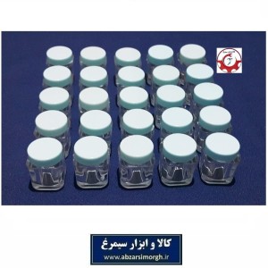 ظرف تستر و قوطی درب دار کریستال کرم و ژل مکعب 10 گرم فروش تک و تعداد HZY-018