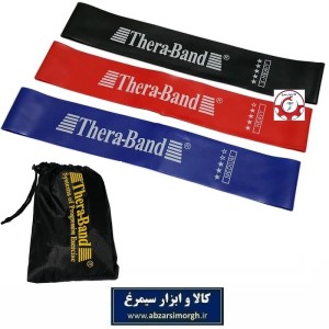 کش ورزشی مینی لوپ Theraband تراباند ست 3 عددی کاور دار کیف دار VKB-011