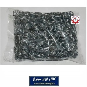 حلقه و رینگ جاکلیدی و آویز مفتولی فلزی F قطر 18 میلیمتر