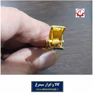گیره مو یا گیر سر انبری فلزی خام طلایی