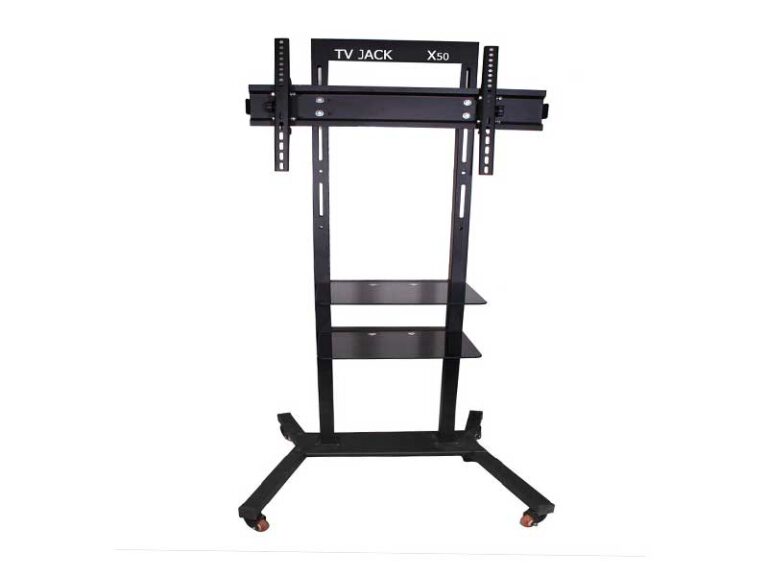 پایه ترولی ایستاده تلوزیون مدل Tv Jack X50  مناسب سایز 43 تا 70 اینچ