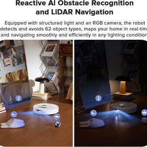 جارو رباتیک ربوراک مدل Roborock Robot Vacuum QRevo Curv