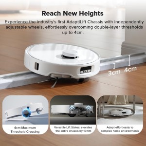 عبور از موانع جارو رباتیک ربوراک مدل Roborock Robot Vacuum QRevo Curv