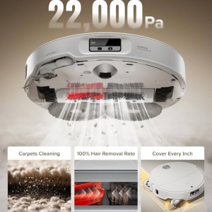 قدرت جارو رباتیک ربوراک مدل Roborock Robot Vacuum QRevo CurvX