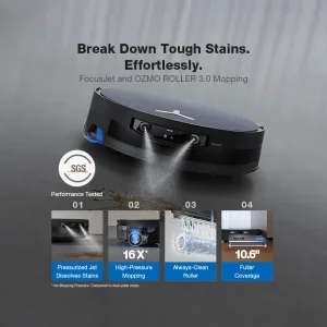 جارو رباتیک اکووکس مدل  Ecovacs Robot Vacuum X12 Omni Cyclone