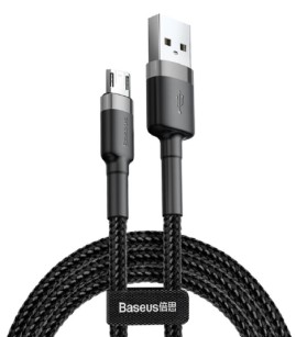 کابل شارژ اندروید MicroUSB دوطرفه باسئوس مدل CAMKLF-BG1 طول 1 متر