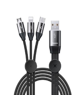 کابل همه کاره Lightning/Type-C/MicroUSB باسئوس مدل CAMLT-FX01