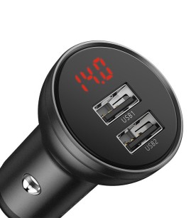 شارژر فندکی 2 پورت بیسوس CCBX-0G