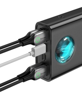 پاوربانک فست شارژ 30000 میلی آمپر بیسوس PPLG-A01 با توان 65 وات